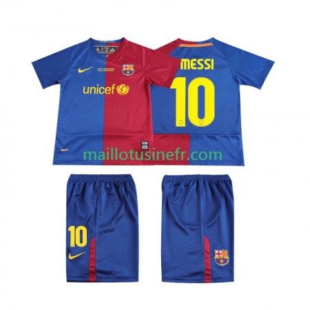 Maillot de Foot FC Barcelone Lionel Messi 10 Champions League 2008 2009 Domicile Retro - Enfant
